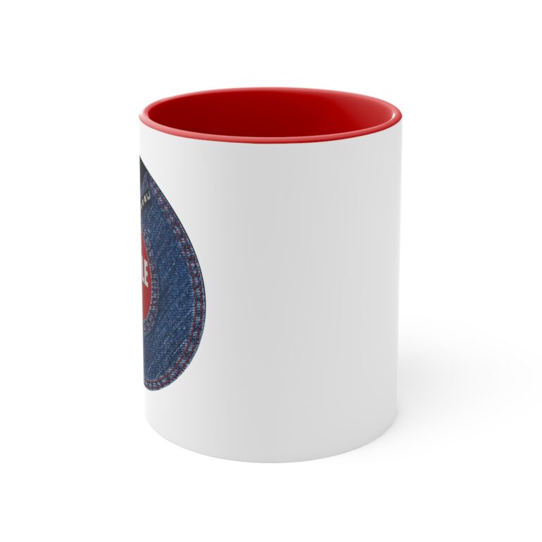 Triple XY Accent Mug - Denim Design for Coffee Lovers - Unique Gift Idea