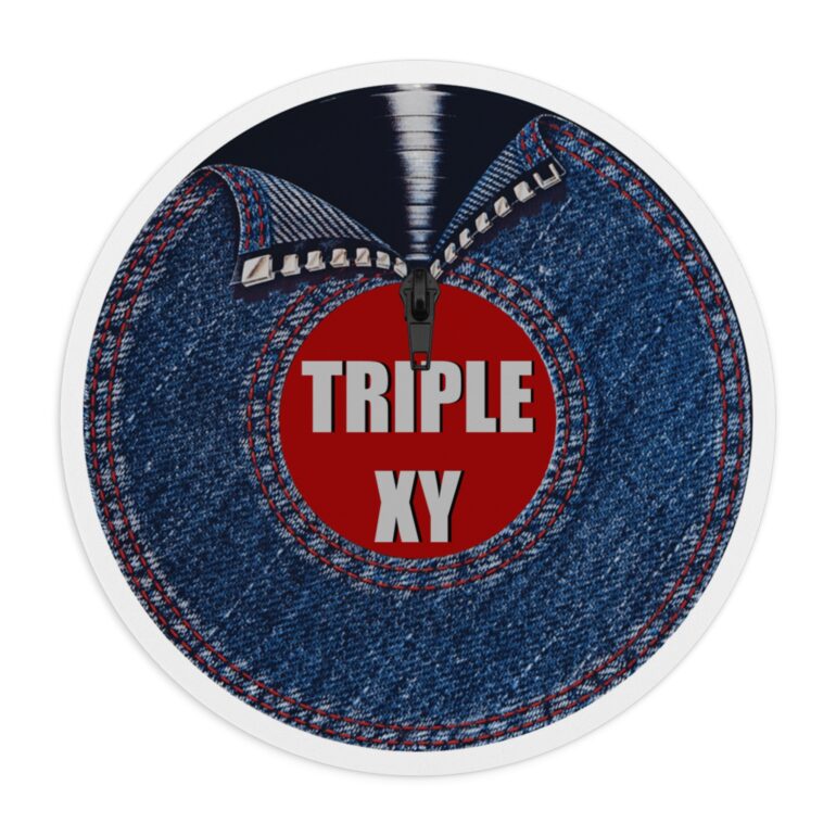 Stylish Denim Zipper Mouse Pad - Triple XY Design for Trendy Workspaces