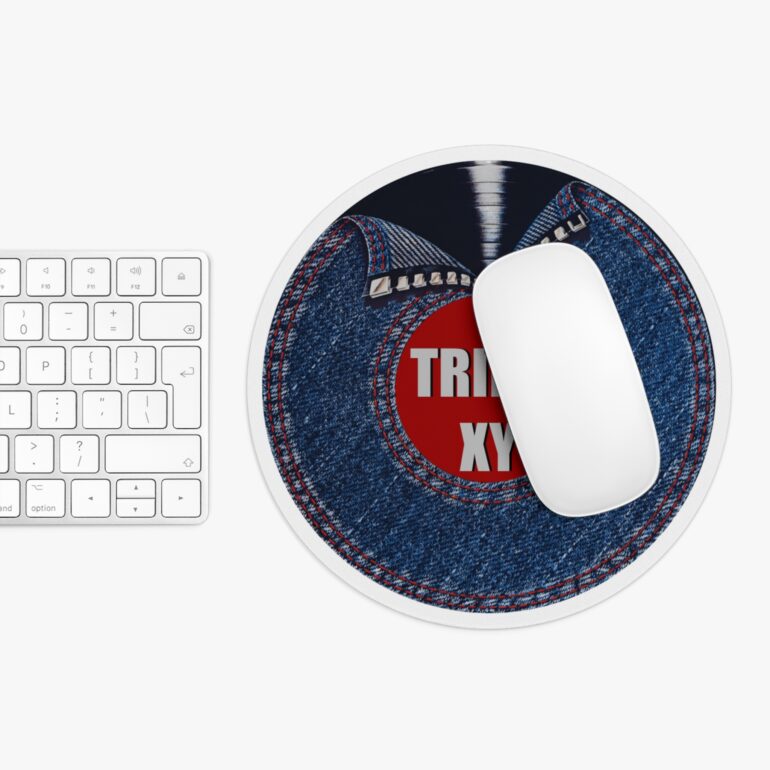 Stylish Denim Zipper Mouse Pad - Triple XY Design for Trendy Workspaces - Image 3