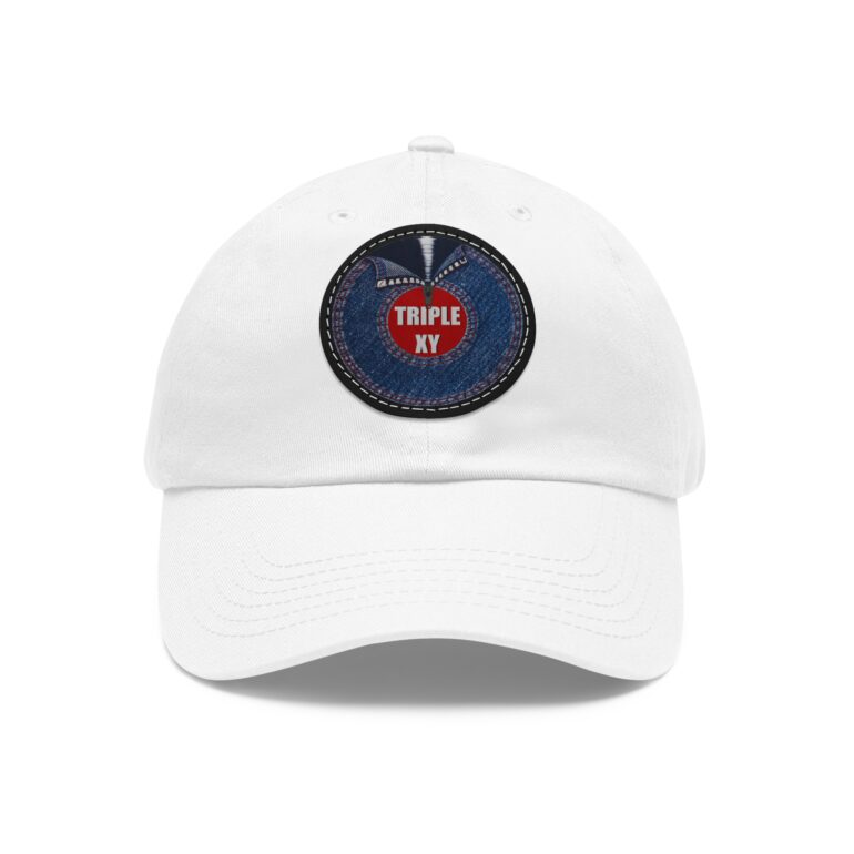 Stylish Dad Hat with Leather Patch - 'TRIPLE XY' Design - Image 5