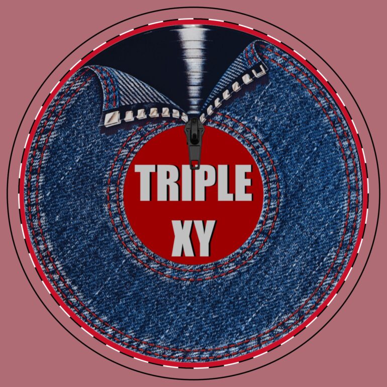 Triple XY Denim Zip Ceramic Coaster - Unique Drinkware for Home & Events